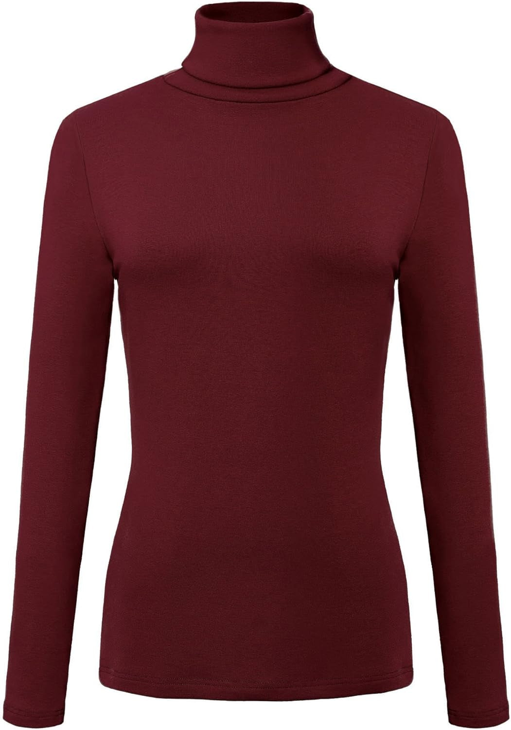 Women'S Solid Turtleneck Long Sleeve Sweatshirt