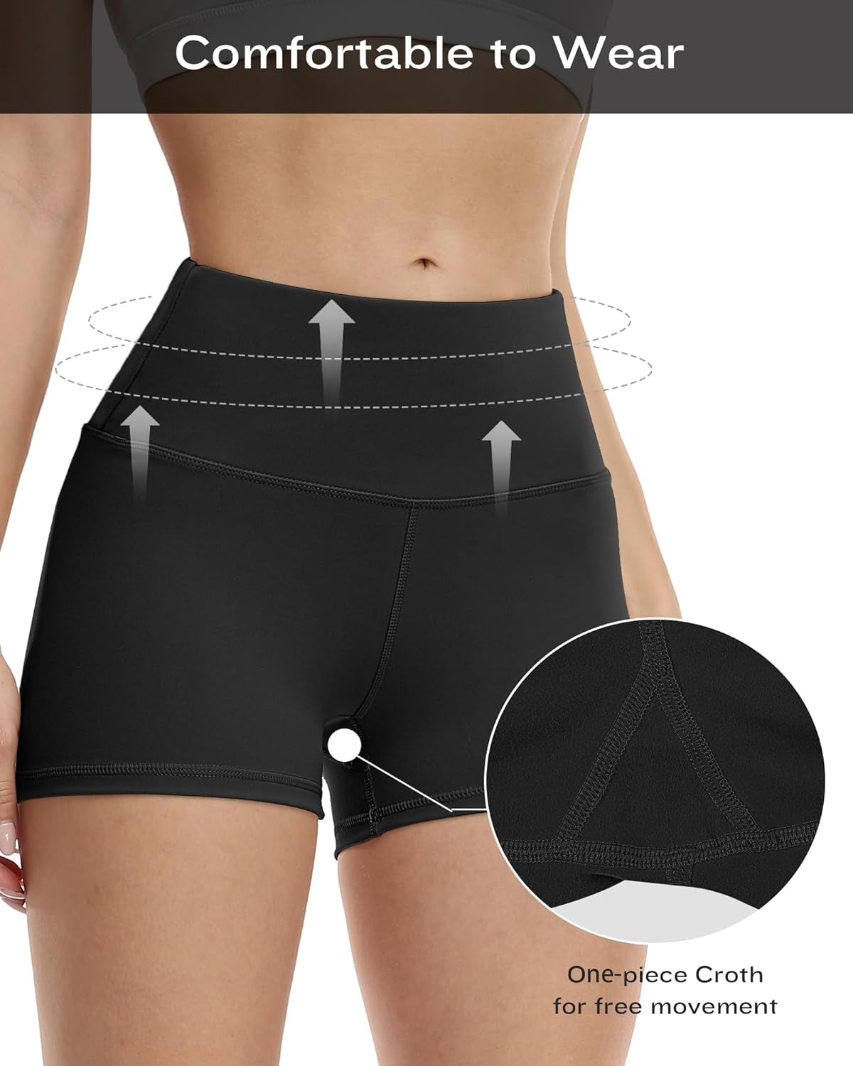 Workout Booty Spandex Shorts for Women, High Waist Soft Yoga Bike Shorts