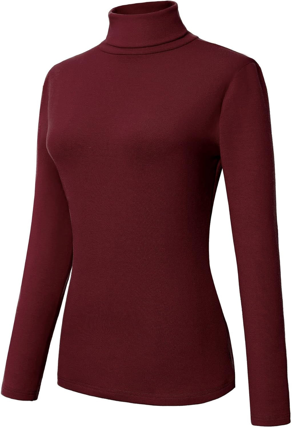 Women'S Solid Turtleneck Long Sleeve Sweatshirt