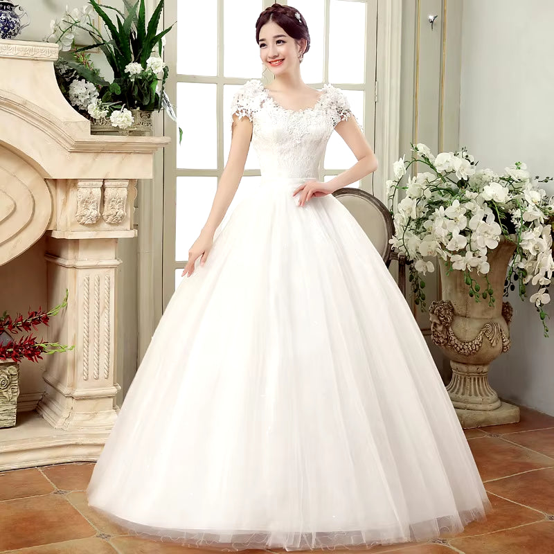 Yc-X01#Lace up Wedding Dress Prom Ball Gown Wholesale Cheap Dresses Bride Married Pregnant Wholesale Free Ship Fashion Girls