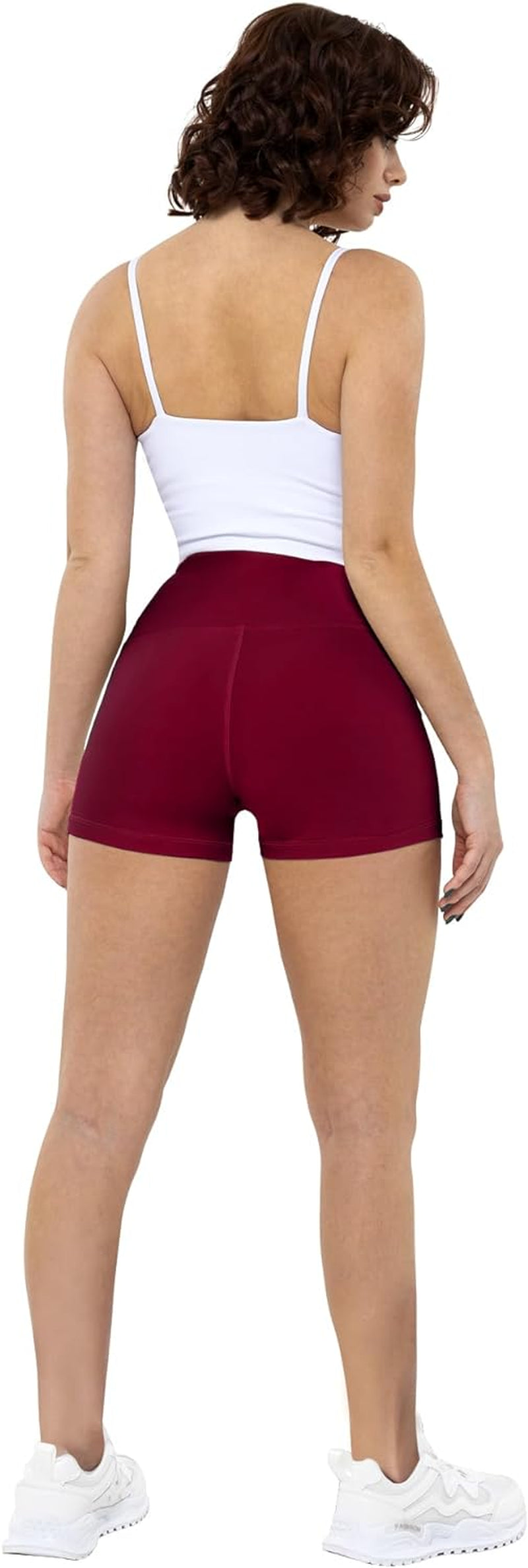 Workout Booty Spandex Shorts for Women, High Waist Soft Yoga Bike Shorts